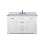 Milano 54" Single Sink Vanity in White