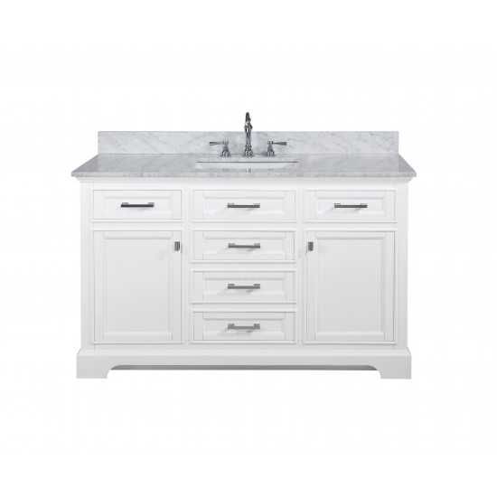 Milano 54" Single Sink Vanity in White