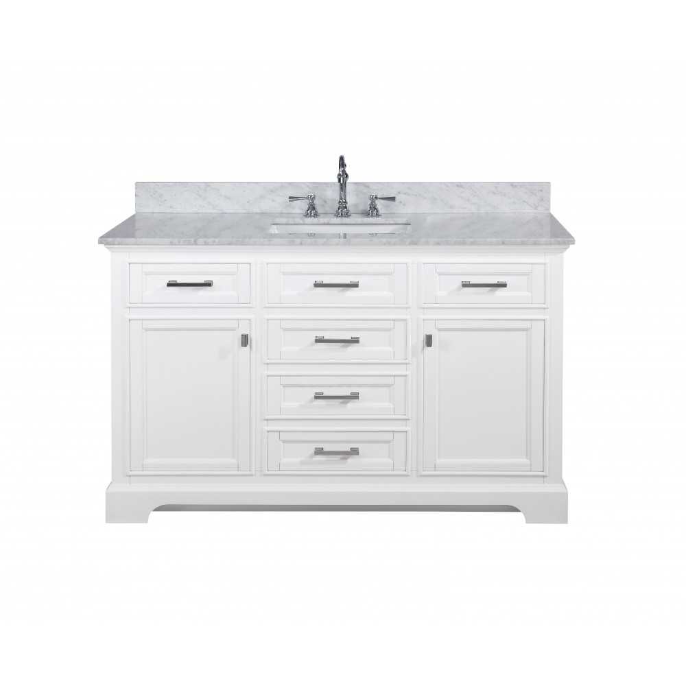 Milano 54" Single Sink Vanity in White