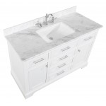 Milano 54" Single Sink Vanity in White