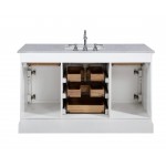 Milano 54" Single Sink Vanity in White