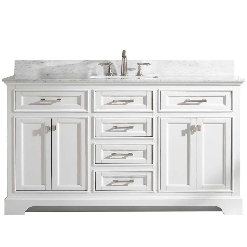 Milano 60" Single Vanity in White