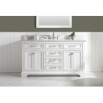 Milano 60" Single Vanity in White