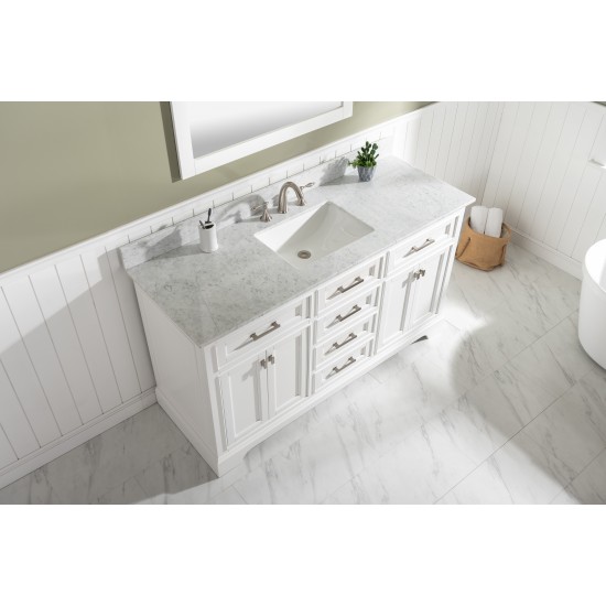 Milano 60" Single Vanity in White