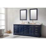 Milano 84" Double Sink Vanity in Blue