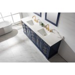 Milano 84" Double Sink Vanity in Blue