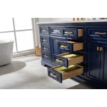 Milano 84" Double Sink Vanity in Blue