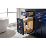 Milano 84" Double Sink Vanity in Blue