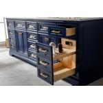 Milano 84" Double Sink Vanity in Blue