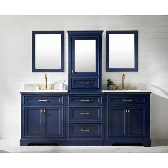 Milano 84" Double Sink Bathroom Vanity Modular Set in Blue