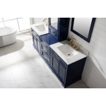 Milano 84" Double Sink Bathroom Vanity Modular Set in Blue