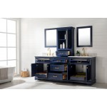 Milano 84" Double Sink Bathroom Vanity Modular Set in Blue