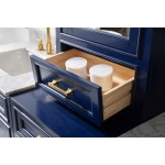 Milano 84" Double Sink Bathroom Vanity Modular Set in Blue