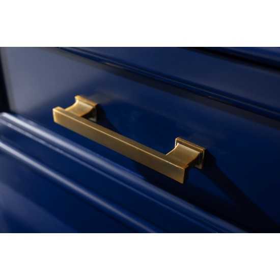 Milano 84" Double Sink Bathroom Vanity Modular Set in Blue