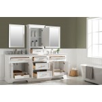 Milano 84" Double Sink Bathroom Vanity Modular Set in White