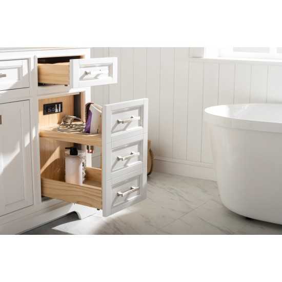 Milano 84" Double Sink Vanity in White