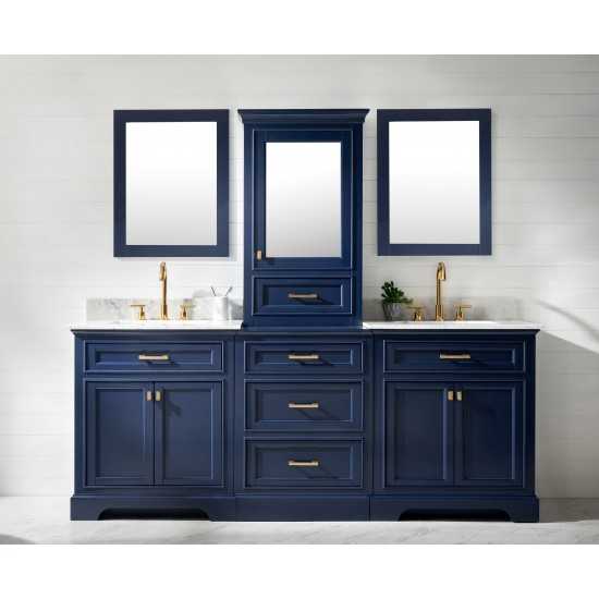 Milano 96" Double Sink Bathroom Vanity Modular Set in Blue