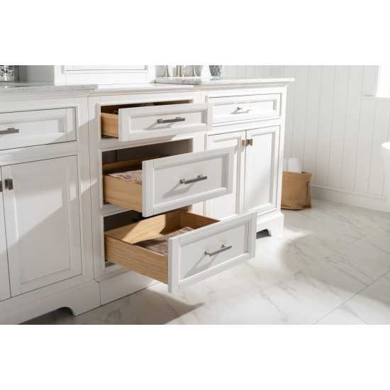 Milano 96" Double Sink Bathroom Vanity Modular Set in White