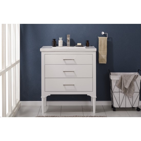 Mason 30" Single Sink Vanity In White