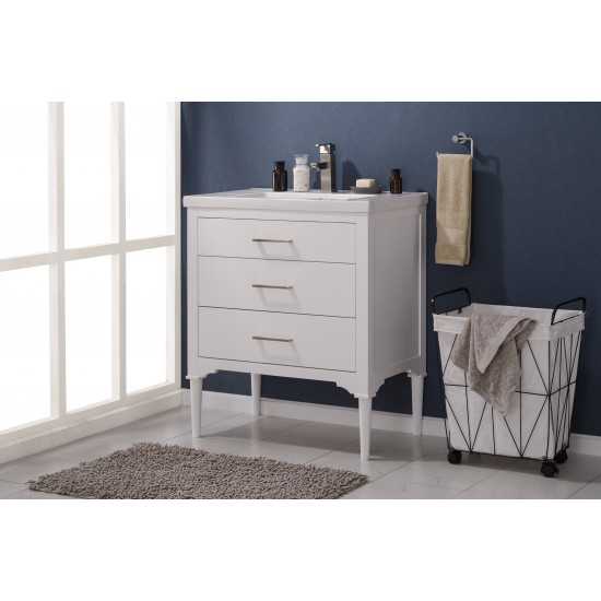 Mason 30" Single Sink Vanity In White