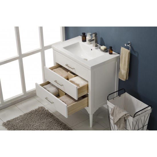 Mason 30" Single Sink Vanity In White