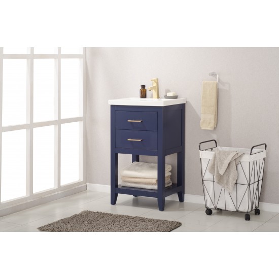 Cara 20" Single Sink Vanity In Blue