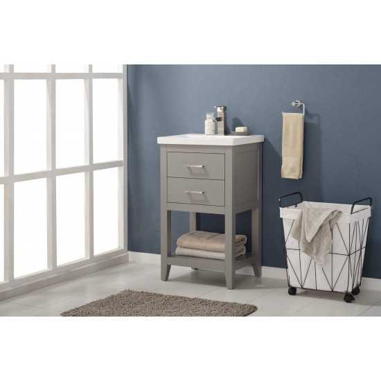 Cara 20" Single Sink Vanity In Gray