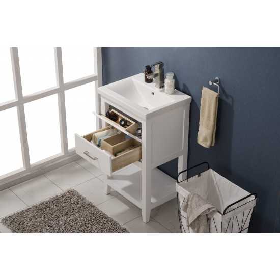 Cara 20" Single Sink Vanity In White