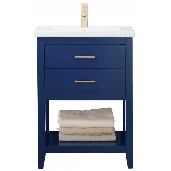 Cara 24" Single Sink Vanity In Blue