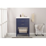 Cara 24" Single Sink Vanity In Blue