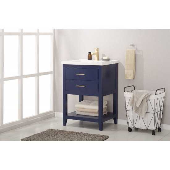 Cara 24" Single Sink Vanity In Blue