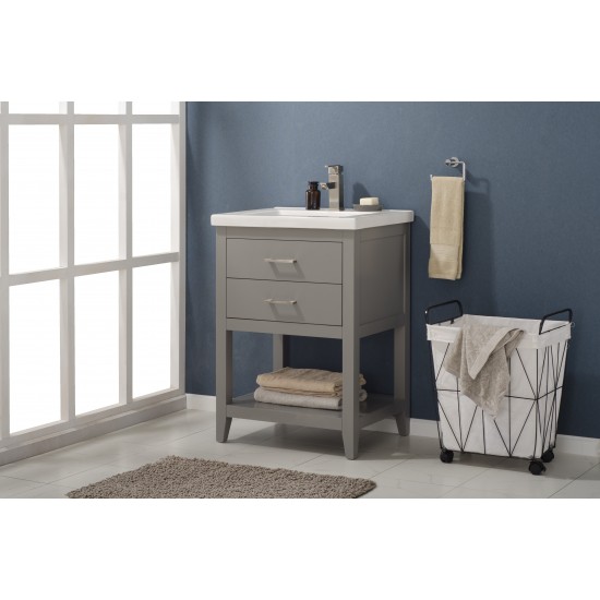 Cara 24" Single Sink Vanity In Gray