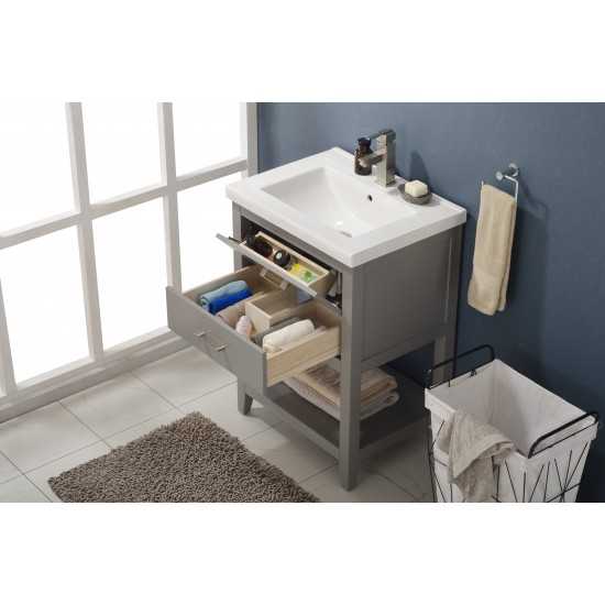 Cara 24" Single Sink Vanity In Gray