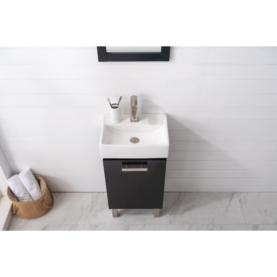 Stella 16.5" Single Sink Vanity In Black