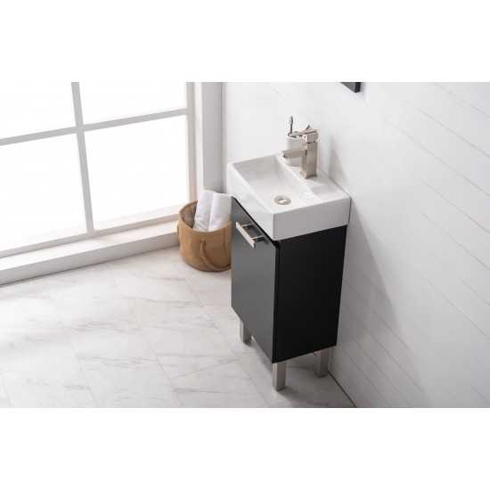 Stella 16.5" Single Sink Vanity In Black