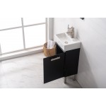 Stella 16.5" Single Sink Vanity In Black