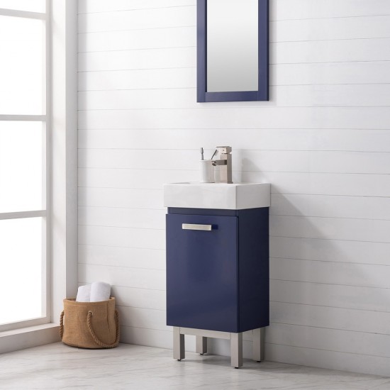 Stella 16.5" Single Sink Vanity In Blue