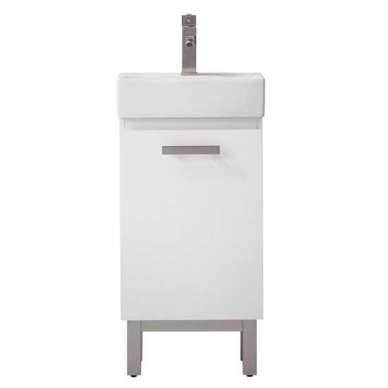 Stella 16.5" Single Sink Vanity In White