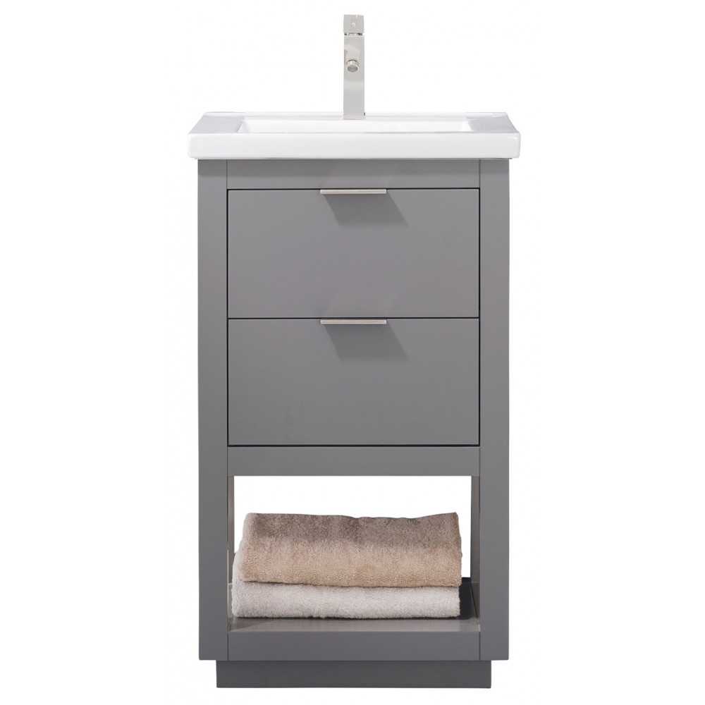 Klein 20" Single Sink Vanity In Gray