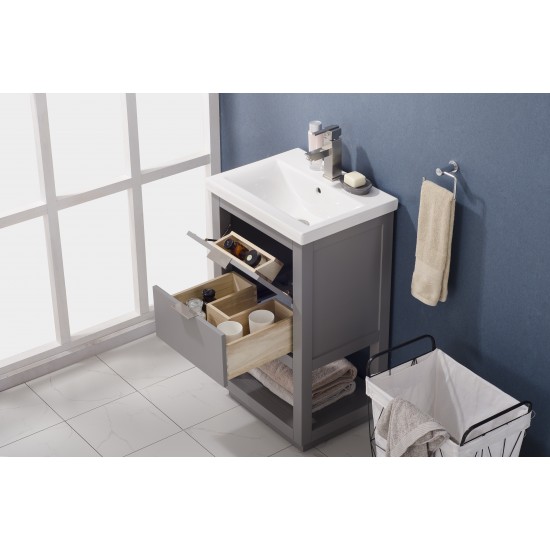 Klein 20" Single Sink Vanity In Gray