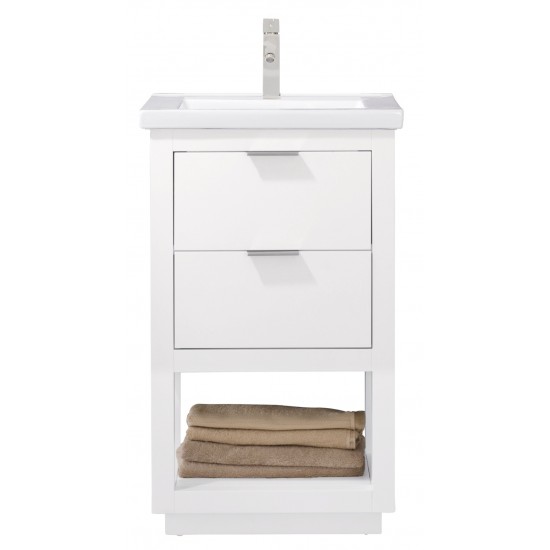 Klein 20" Single Sink Vanity In White