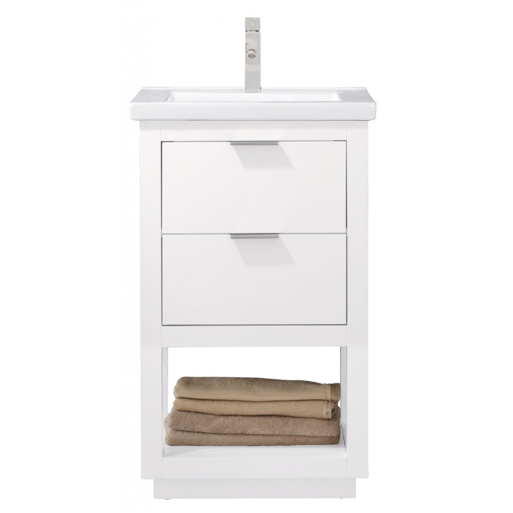 Klein 20" Single Sink Vanity In White