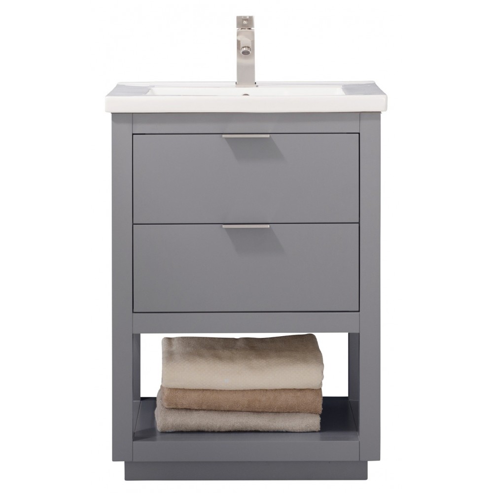 Klein 24" Single Sink Vanity In Gray