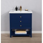 Logan 30" Single Sink Vanity In Blue