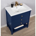 Logan 30" Single Sink Vanity In Blue