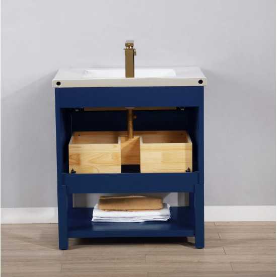 Logan 30" Single Sink Vanity In Blue