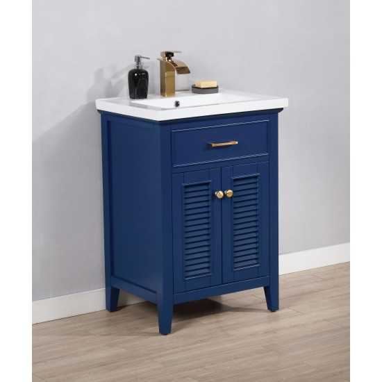 Cameron 24" Single Sink Vanity In Blue