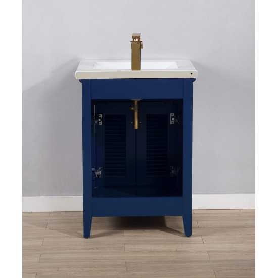 Cameron 24" Single Sink Vanity In Blue