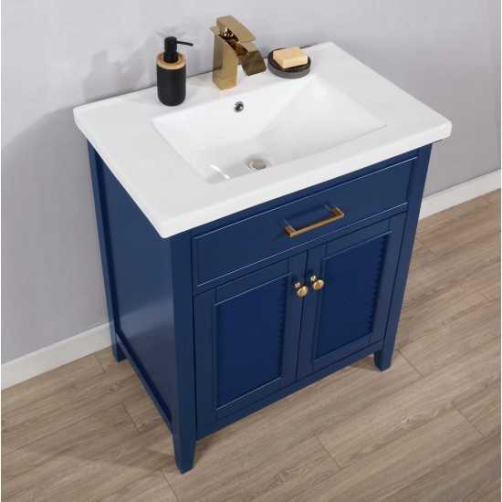 Cameron 30" Single Sink Vanity in Blue