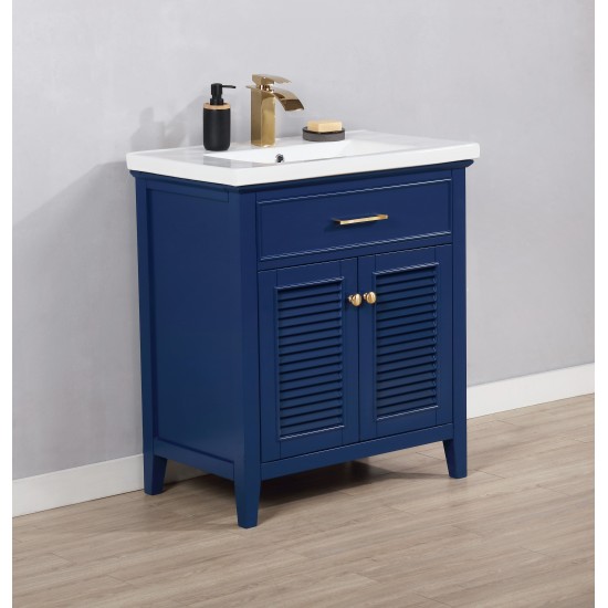 Cameron 30" Single Sink Vanity in Blue